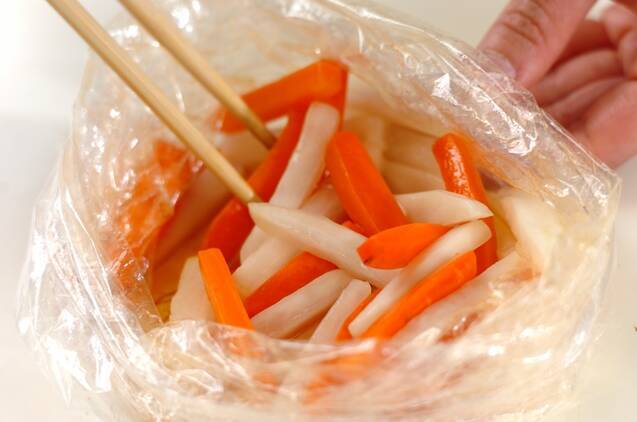 大根のメープル酢漬けの作り方の手順3