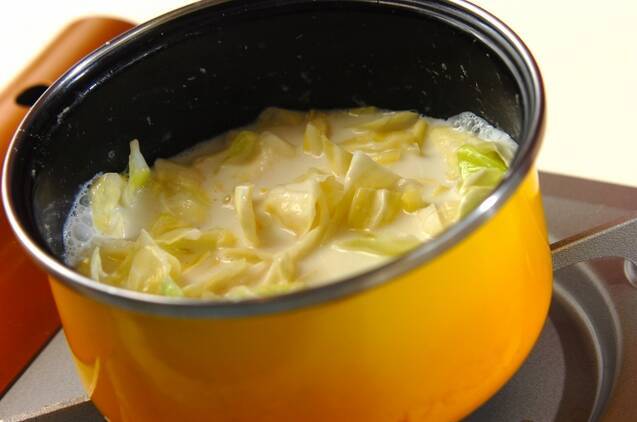キャベツのミルクスープの作り方の手順3