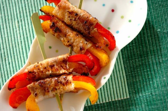 パプリカの豚巻き串