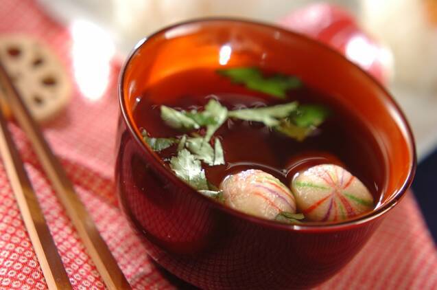 手まり麩のお吸い物