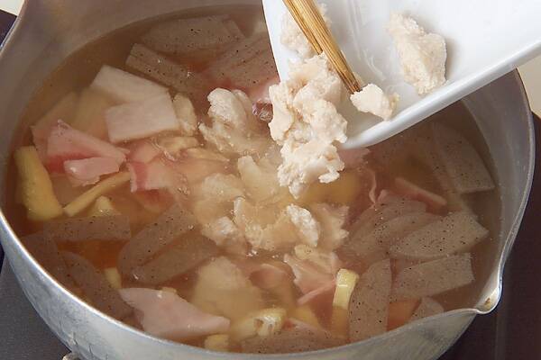 豚肉入り粕汁の作り方の手順7