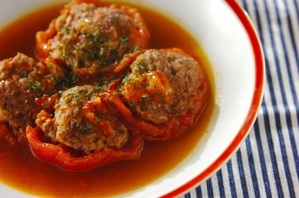 トマトの肉詰め