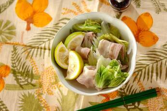 白菜と豚肉のレンジ蒸し