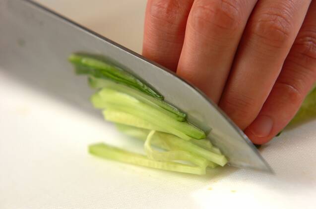 芽ヒジキとクラゲの白和えの作り方の手順3