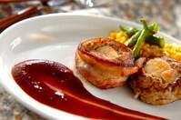 お弁当に！ホタテのベーコンバーグ