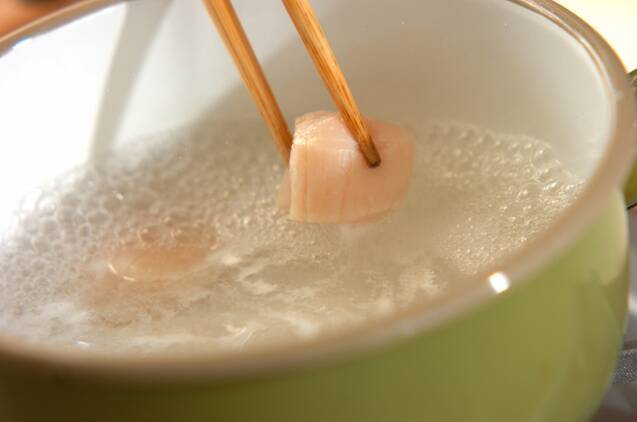 お弁当に！ホタテのベーコンバーグの作り方の手順2