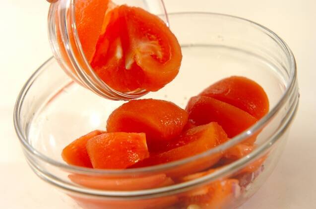 トマトと豆のビネガーサラダの作り方の手順2