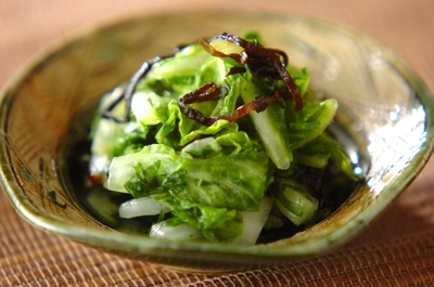 白菜とカブの葉のお漬物 副菜 レシピ 作り方 E レシピ 料理のプロが作る簡単レシピ
