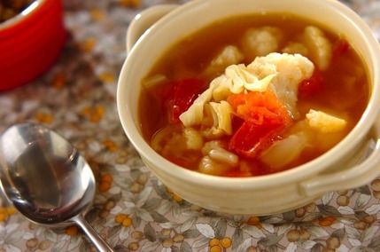 カリフラワーのミネストローネ