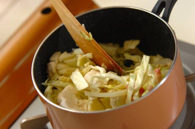 カリフラワーのミネストローネの作り方の手順2