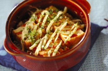 厚揚げのお好み焼き風