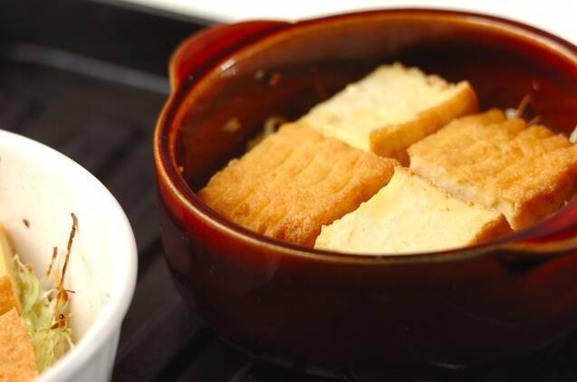 厚揚げのお好み焼き風の作り方の手順3