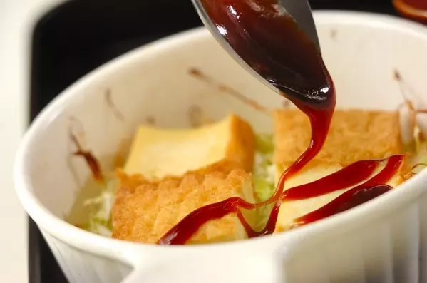 厚揚げのお好み焼き風の作り方3