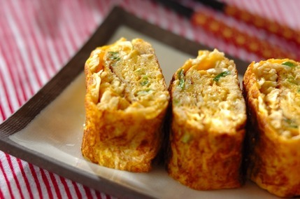 切干し大根とネギの卵焼き