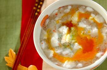 ふわふわカニあんかけ七草粥（七草がゆ）