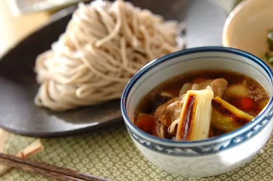 香ばし焼きネギと豚肉のつけそば