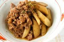 新ゴボウと牛肉の煮物