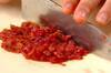 里芋と豚肉の梅肉ダレ炒めの作り方の手順3