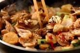 里芋と豚肉の梅肉ダレ炒めの作り方6
