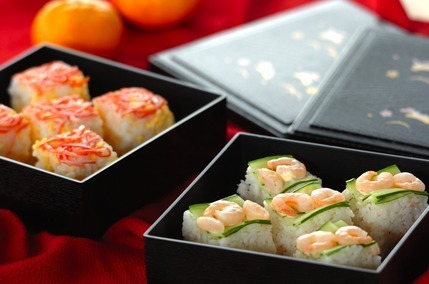 彩り押し寿司