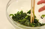 春菊ナムルの作り方2