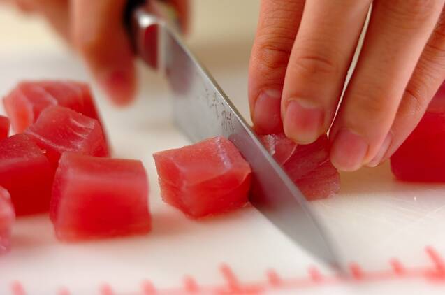 ポキ入りライスサラダの作り方の手順3