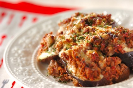 ナスのミートソースグラタン