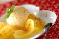 ホットアップルとバニラアイス