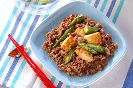 厚揚げの肉炒め