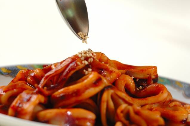 レンジで簡単！　イカのコチュジャン煮の作り方の手順4