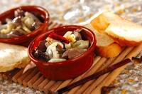 砂肝とレンコンのアヒージョ