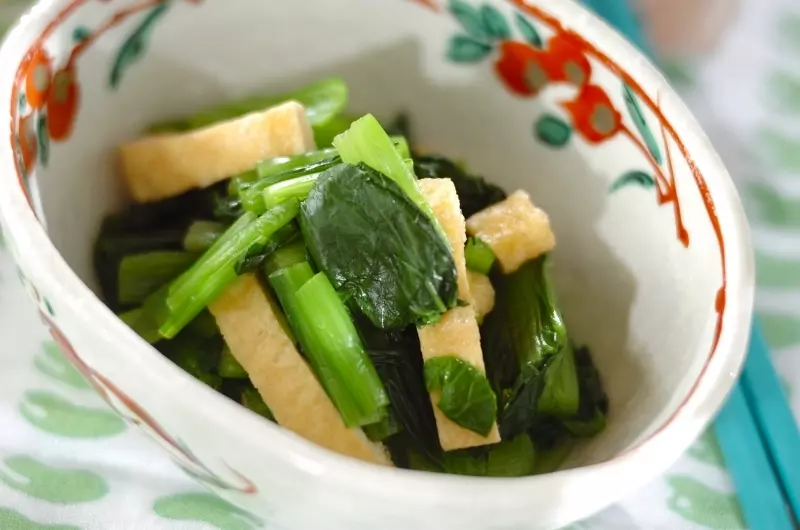 小松菜と油揚げのだし浸し 副菜 レシピ 作り方 E レシピ 料理のプロが作る簡単レシピ
