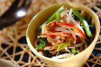 ホウレン草とモヤシのクルミ和え