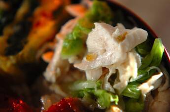 鶏ささ身と白菜のユズコショウ和え