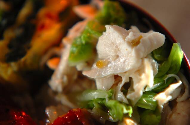 鶏ささ身と白菜のユズコショウ和え