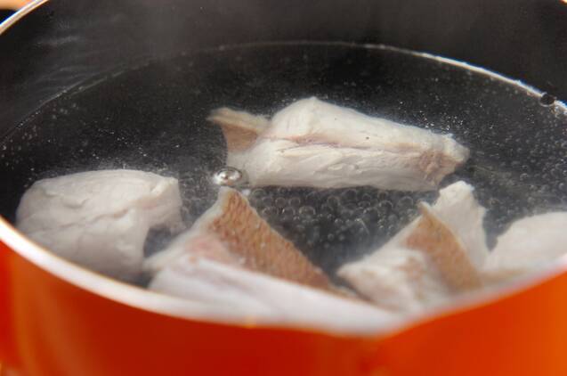 鯛のみぞれ鍋の作り方の手順1