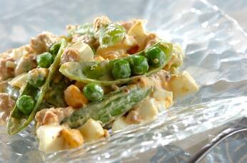 スナップエンドウの卵サラダ