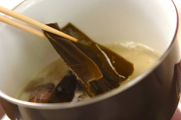 ハマグリと高野豆腐の煮物の作り方の手順5