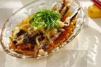 焼きシシャモの甘酢漬け