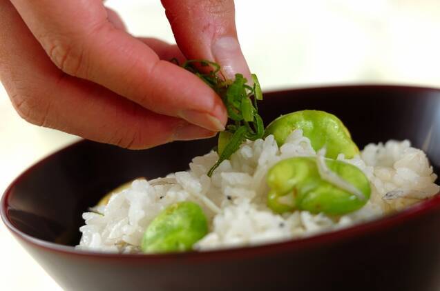 ソラ豆とシラスごはんの作り方の手順4