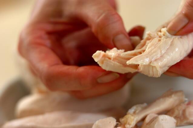 鶏ささ身のみそ和えの作り方の手順4