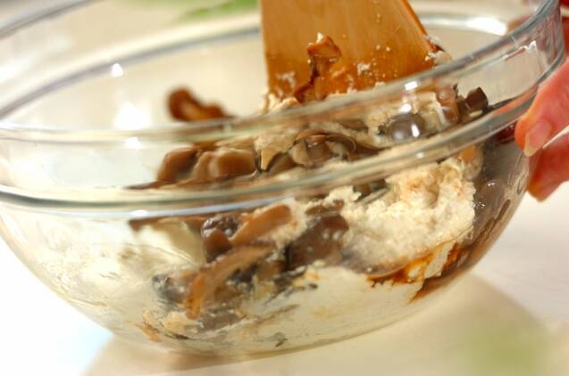 キノコの白和えの作り方の手順7