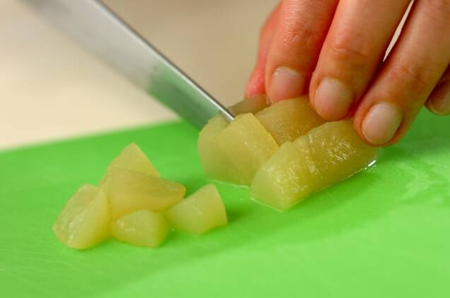 ラ・フランスのバニラアイスの作り方の手順1