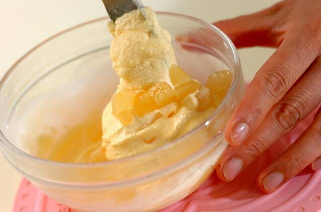 ラ・フランスのバニラアイスの作り方の手順2