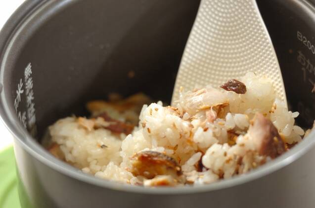 塩サバと香味野菜の混ぜご飯の作り方の手順4