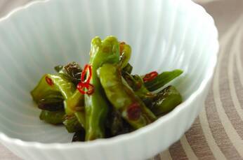 シシトウのピリ辛炒め