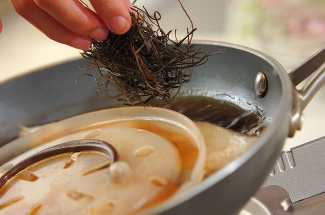カレイの煮付け昆布添えの作り方の手順7