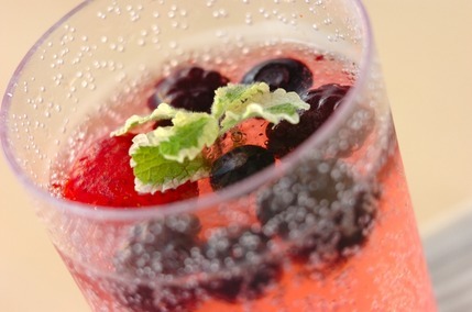 冷凍ベリーのビネガーソーダ