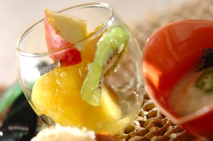 フルーツのバニラマリネ