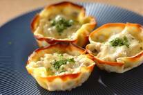 マッシュルームの一口ピザ